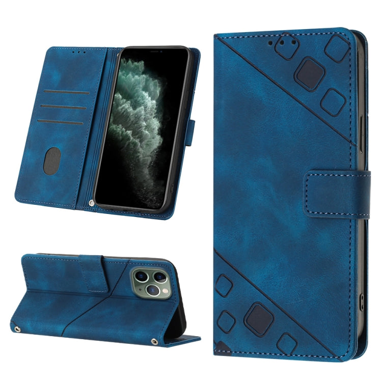 For iPhone 11 Pro Max Skin-feel Embossed Leather Phone Case