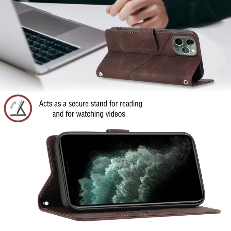 For iPhone 11 Pro Max Skin-feel Embossed Leather Phone Case