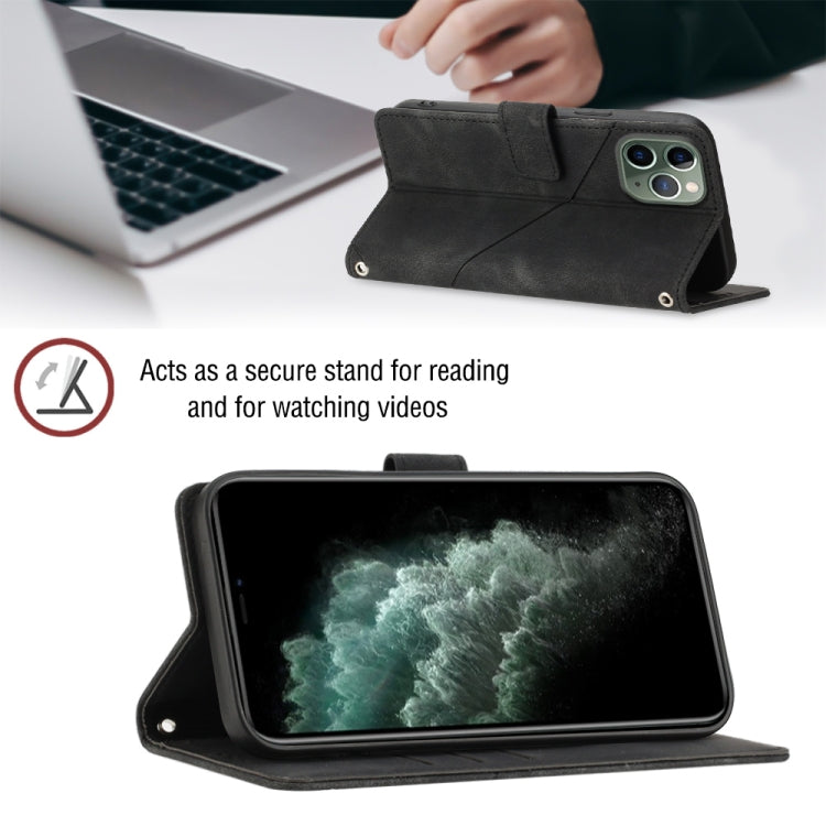 For iPhone 11 Pro Max Skin-feel Embossed Leather Phone Case