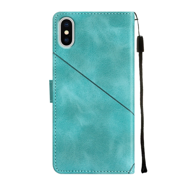 For iPhone X / XS Skin-feel Embossed Leather Phone Case