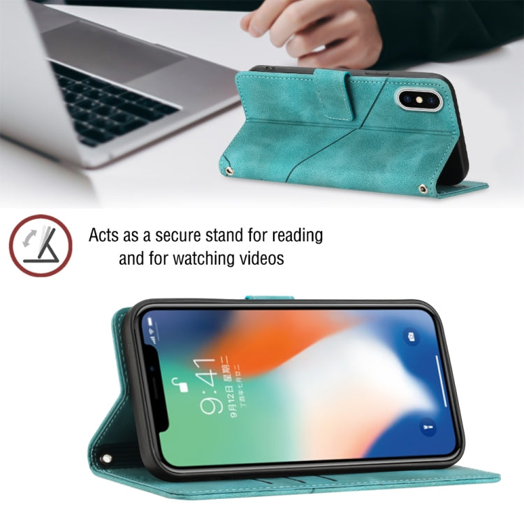 For iPhone X / XS Skin-feel Embossed Leather Phone Case