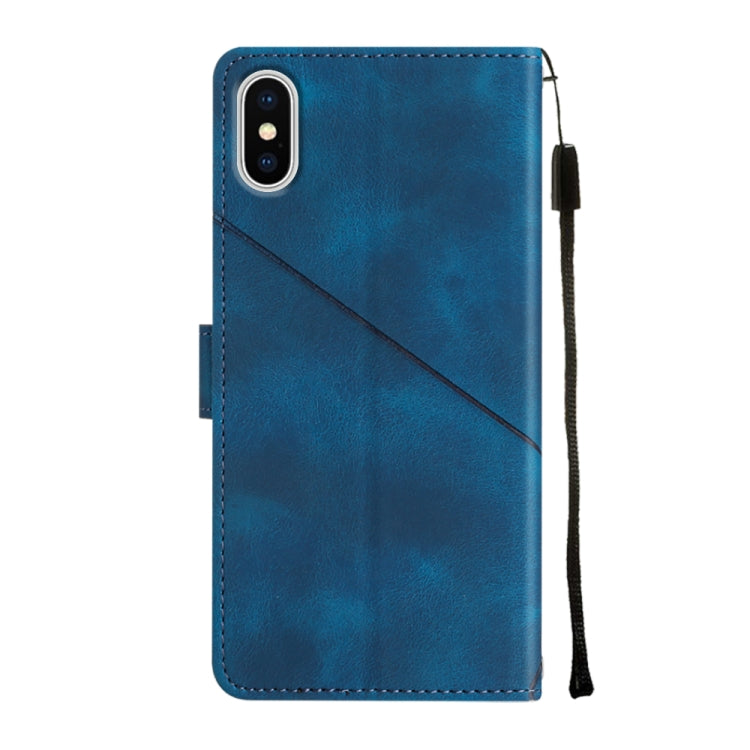 For iPhone X / XS Skin-feel Embossed Leather Phone Case