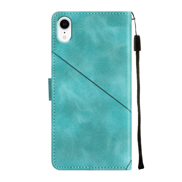 For iPhone XR Skin-feel Embossed Leather Phone Case