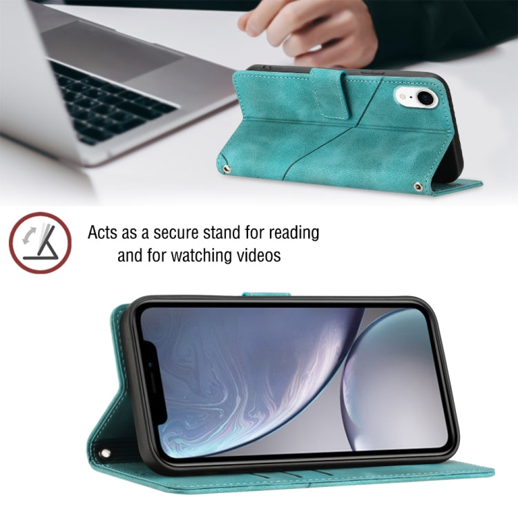 For iPhone XR Skin-feel Embossed Leather Phone Case