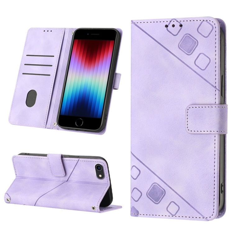 For iPhone SE 2022 / 2020 / 7 / 8 Skin-feel Embossed Leather Phone Case