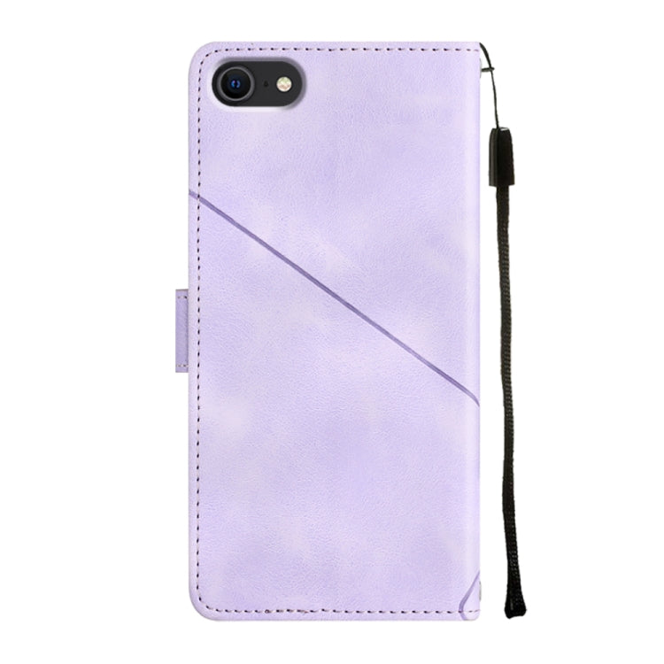 For iPhone SE 2022 / 2020 / 7 / 8 Skin-feel Embossed Leather Phone Case