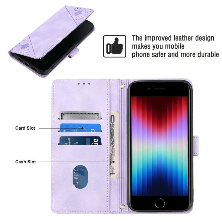 For iPhone SE 2022 / 2020 / 7 / 8 Skin-feel Embossed Leather Phone Case