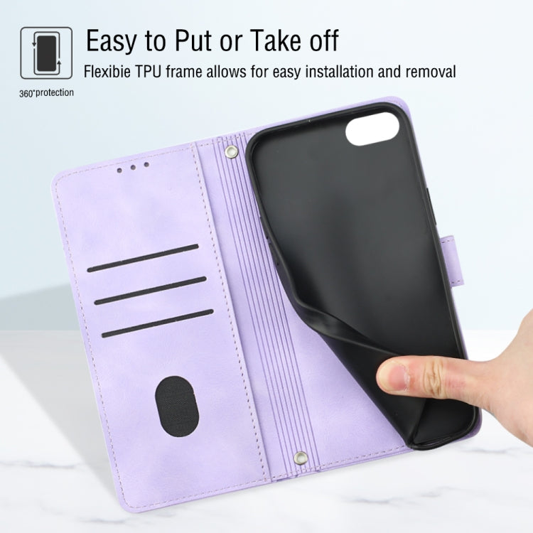 For iPhone SE 2022 / 2020 / 7 / 8 Skin-feel Embossed Leather Phone Case