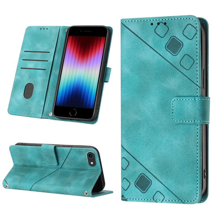 For iPhone SE 2022 / 2020 / 7 / 8 Skin-feel Embossed Leather Phone Case