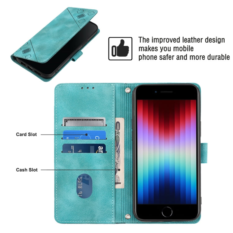For iPhone SE 2022 / 2020 / 7 / 8 Skin-feel Embossed Leather Phone Case