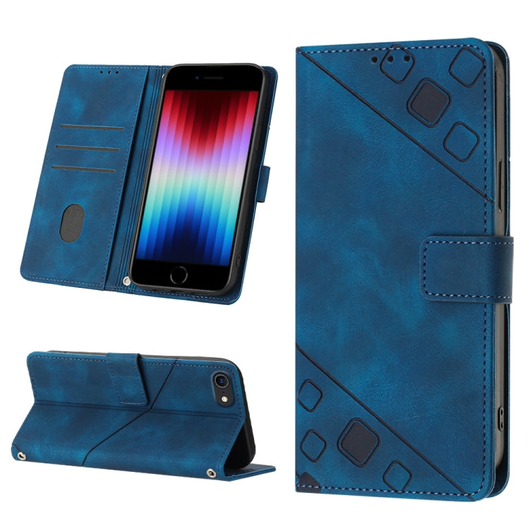 For iPhone SE 2022 / 2020 / 7 / 8 Skin-feel Embossed Leather Phone Case