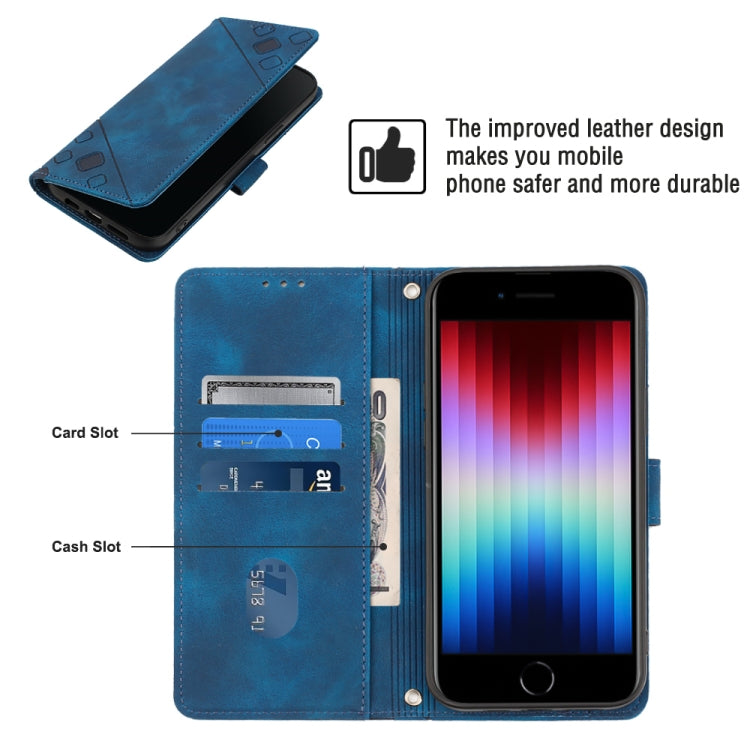 For iPhone SE 2022 / 2020 / 7 / 8 Skin-feel Embossed Leather Phone Case