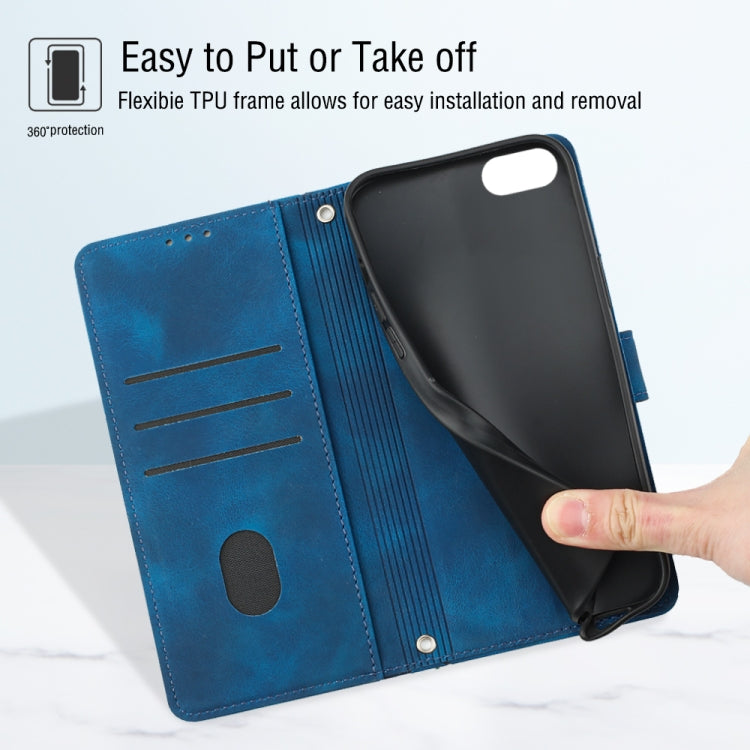 For iPhone SE 2022 / 2020 / 7 / 8 Skin-feel Embossed Leather Phone Case