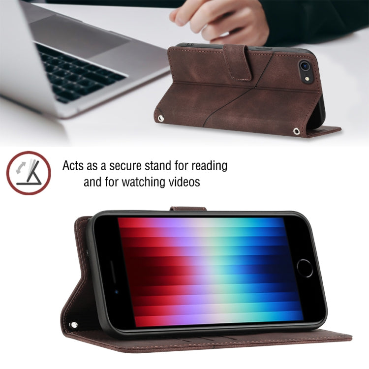 For iPhone SE 2022 / 2020 / 7 / 8 Skin-feel Embossed Leather Phone Case