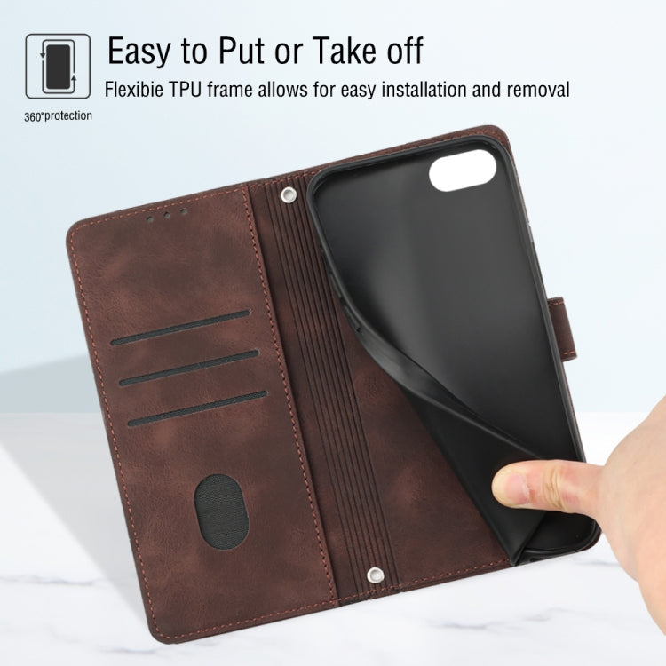 For iPhone SE 2022 / 2020 / 7 / 8 Skin-feel Embossed Leather Phone Case