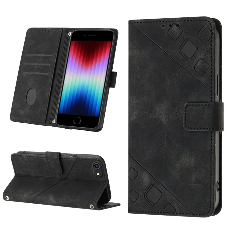 For iPhone SE 2022 / 2020 / 7 / 8 Skin-feel Embossed Leather Phone Case
