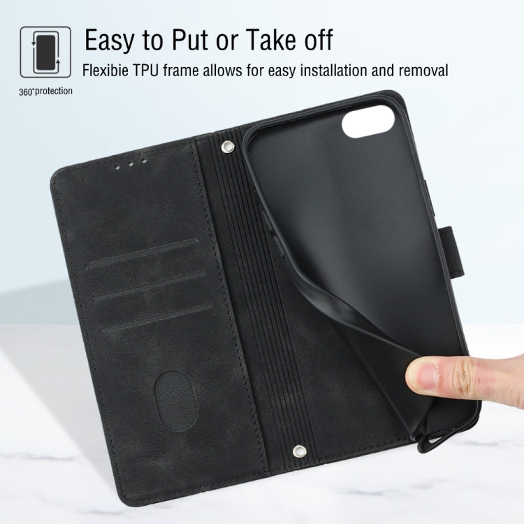 For iPhone SE 2022 / 2020 / 7 / 8 Skin-feel Embossed Leather Phone Case