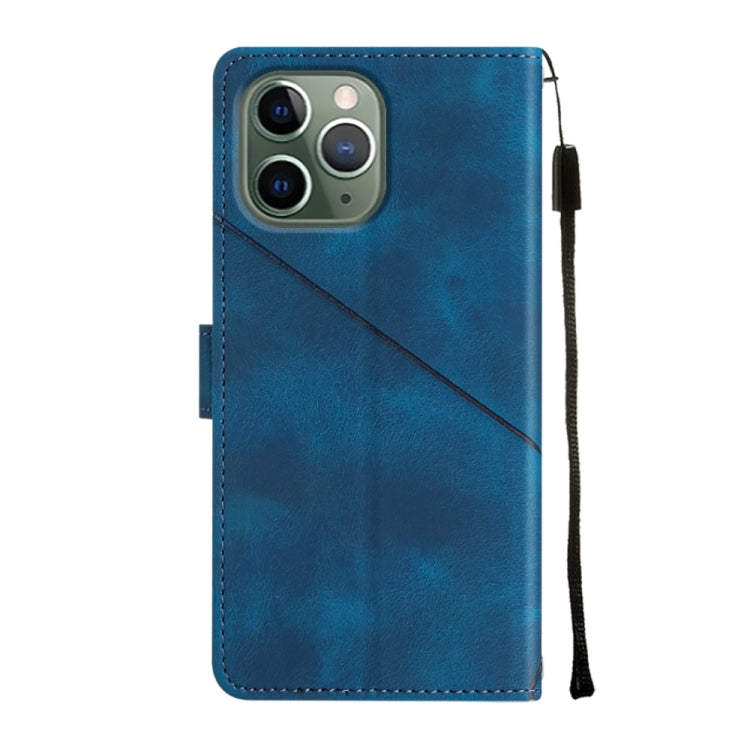 For iPhone 11 Pro Skin-feel Embossed Leather Phone Case