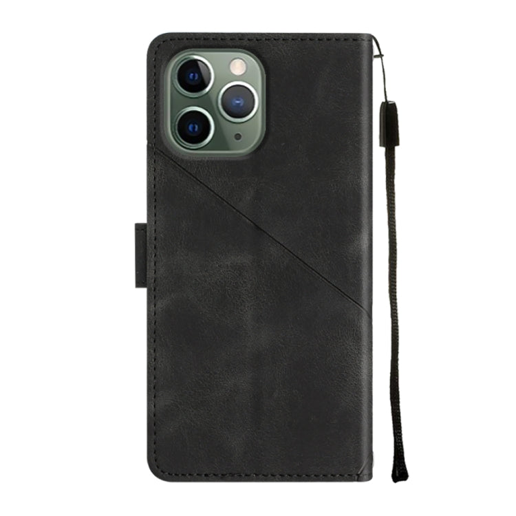 For iPhone 11 Pro Skin-feel Embossed Leather Phone Case