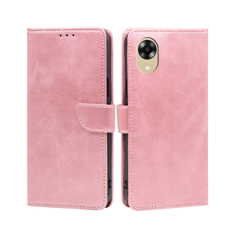 For OPPO A17k Calf Texture Buckle Flip Leather Phone Case