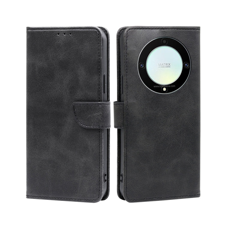 For Honor X9a 5G Calf Texture Buckle Flip Leather Phone Case