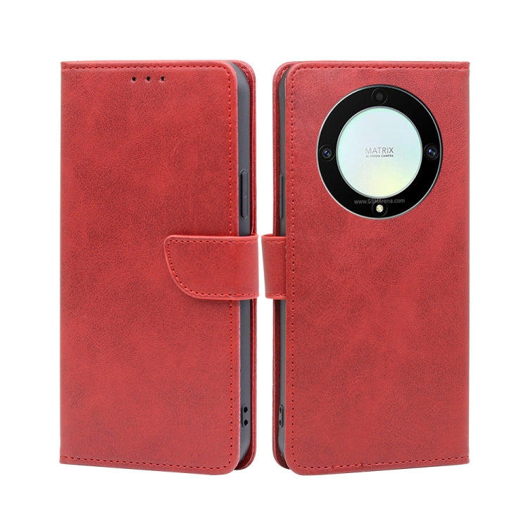 For Honor X9a 5G Calf Texture Buckle Flip Leather Phone Case