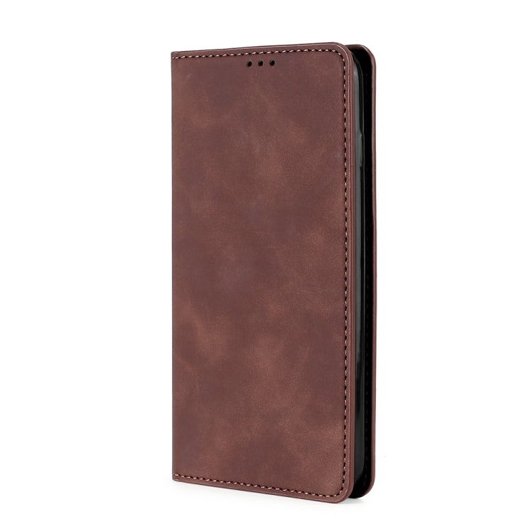 For Motorola Moto E13 4G Skin Feel Magnetic Horizontal Flip Leather Phone Case
