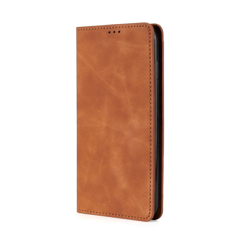 For Motorola Moto E13 4G Skin Feel Magnetic Horizontal Flip Leather Phone Case