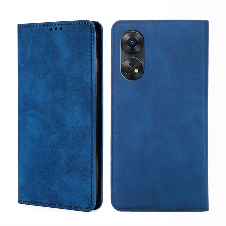 For OPPO Reno8 T 4G Skin Feel Magnetic Horizontal Flip Leather Phone Case