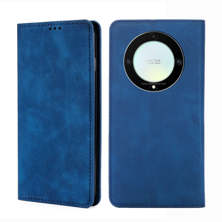 For Honor X9a 5G Skin Feel Magnetic Horizontal Flip Leather Phone Case