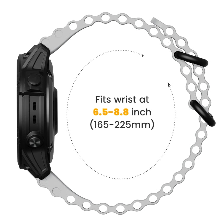 For Garmin Fenix 7 Ocean Style Quick Release Silicone Watch Band