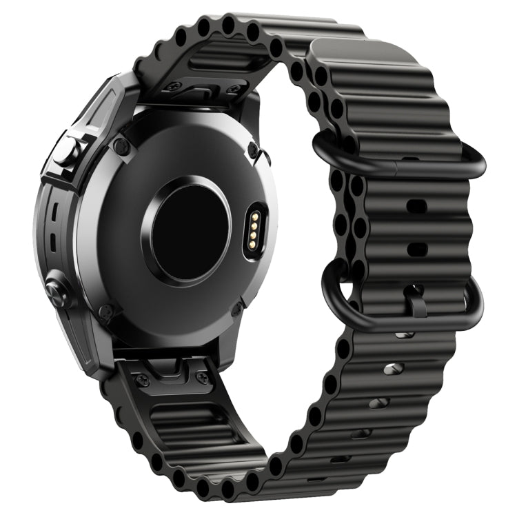 For Garmin Fenix 7 Ocean Style Quick Release Silicone Watch Band