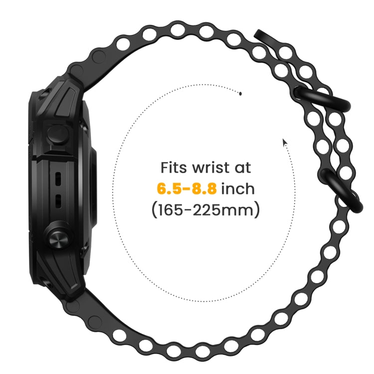 For Garmin Fenix 7 Ocean Style Quick Release Silicone Watch Band