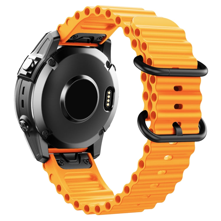 For Garmin Fenix 7 Ocean Style Quick Release Silicone Watch Band