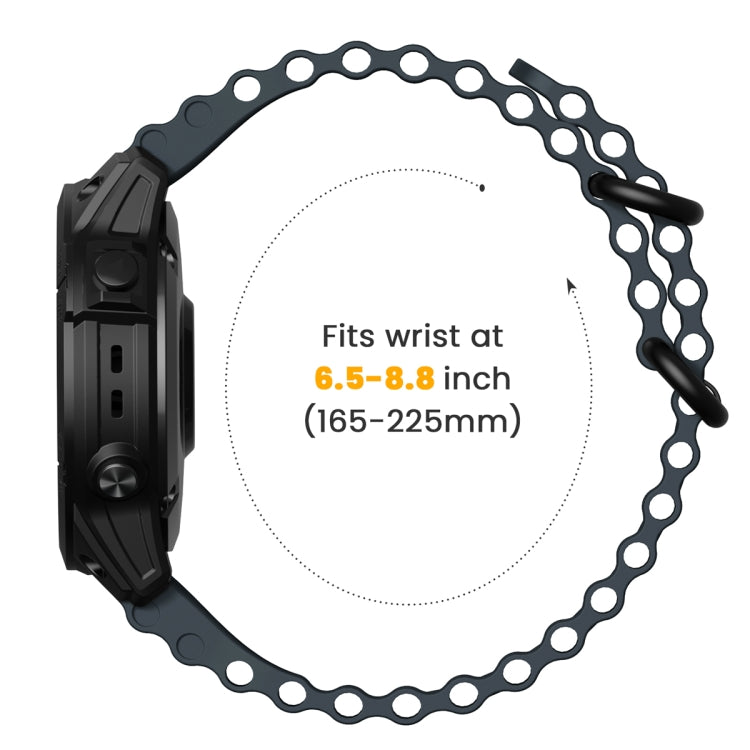For Garmin Fenix 7 Ocean Style Quick Release Silicone Watch Band
