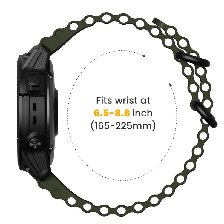 For Garmin Fenix 7 Ocean Style Quick Release Silicone Watch Band