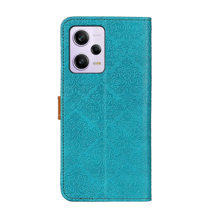 For Xiaomi Redmi Note 12 Pro+ 5G European Floral Embossed Flip Leather Phone Case