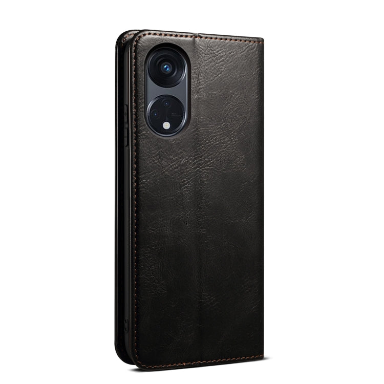For OPPO Reno8 T 5G / A1 Pro Oil Wax Crazy Horse Texture Leather Phone Case