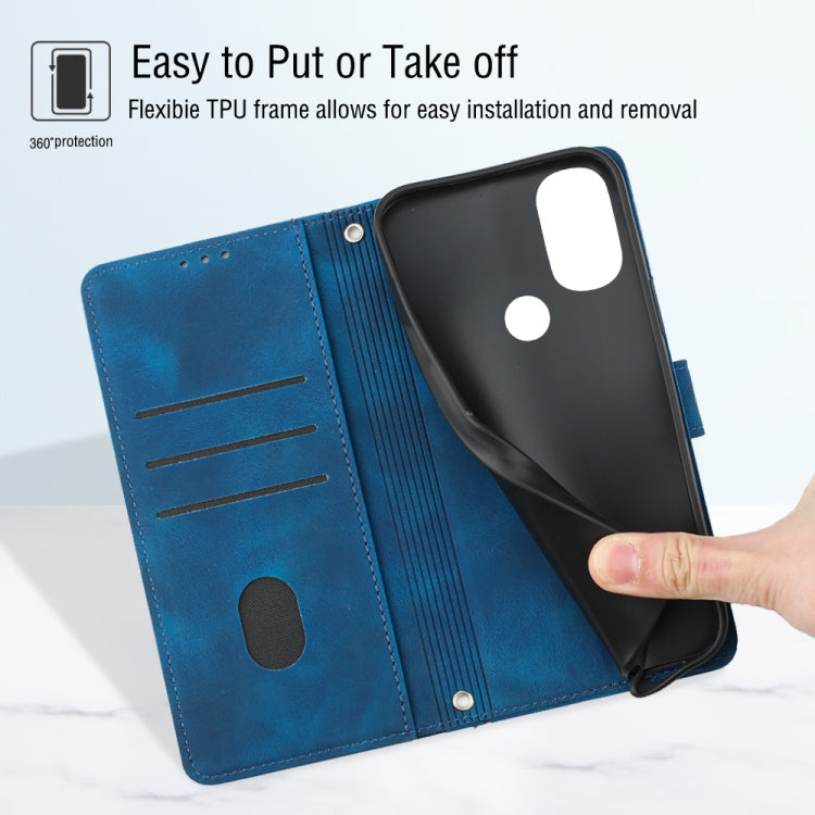 For Motorola Moto G Power 2022 Skin-feel Embossed Leather Phone Case
