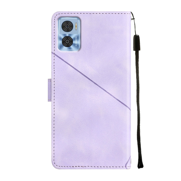 For Motorola Moto E22i 4G / E22 4G Skin-feel Embossed Leather Phone Case