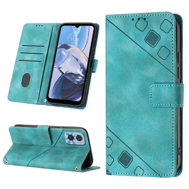 For Motorola Moto E22i 4G / E22 4G Skin-feel Embossed Leather Phone Case