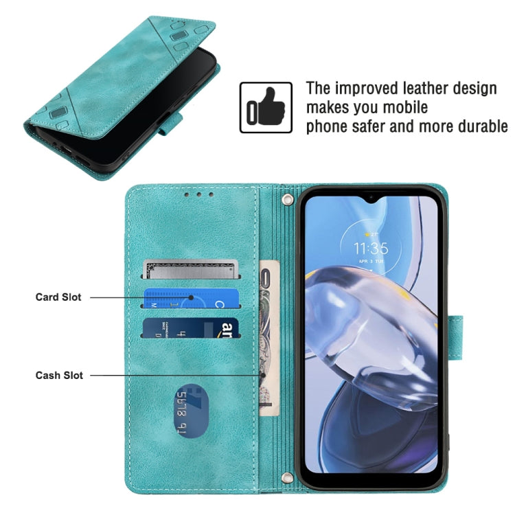 For Motorola Moto E22i 4G / E22 4G Skin-feel Embossed Leather Phone Case