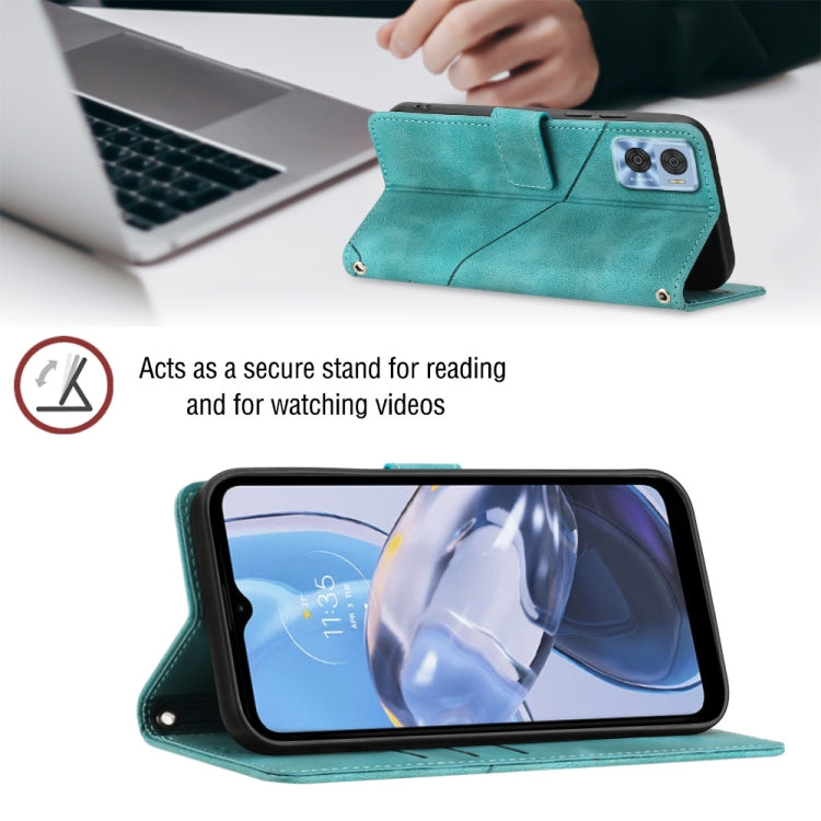 For Motorola Moto E22i 4G / E22 4G Skin-feel Embossed Leather Phone Case
