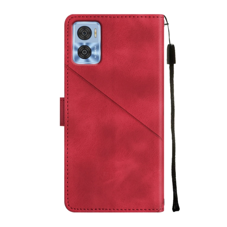For Motorola Moto E22i 4G / E22 4G Skin-feel Embossed Leather Phone Case