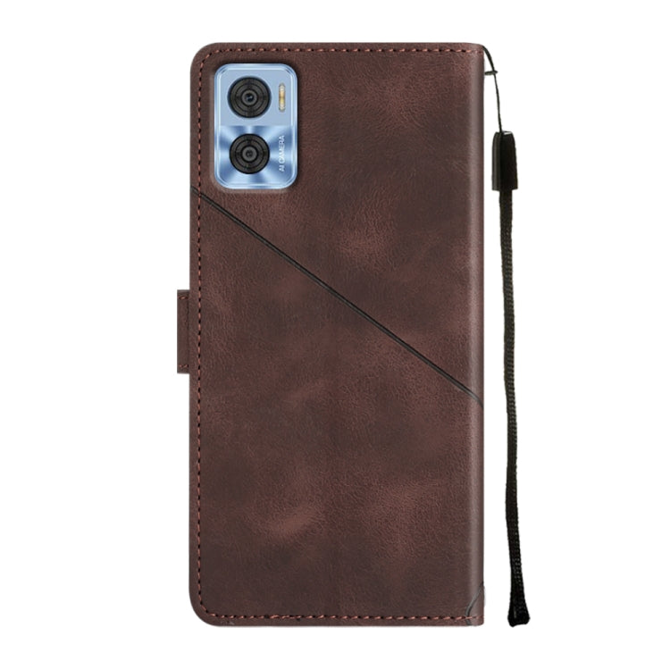 For Motorola Moto E22i 4G / E22 4G Skin-feel Embossed Leather Phone Case