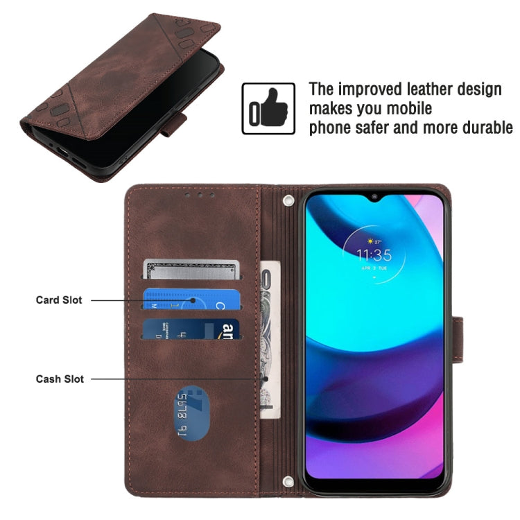 For Motorola Moto E30 / E40 / E20 Skin-feel Embossed Leather Phone Case