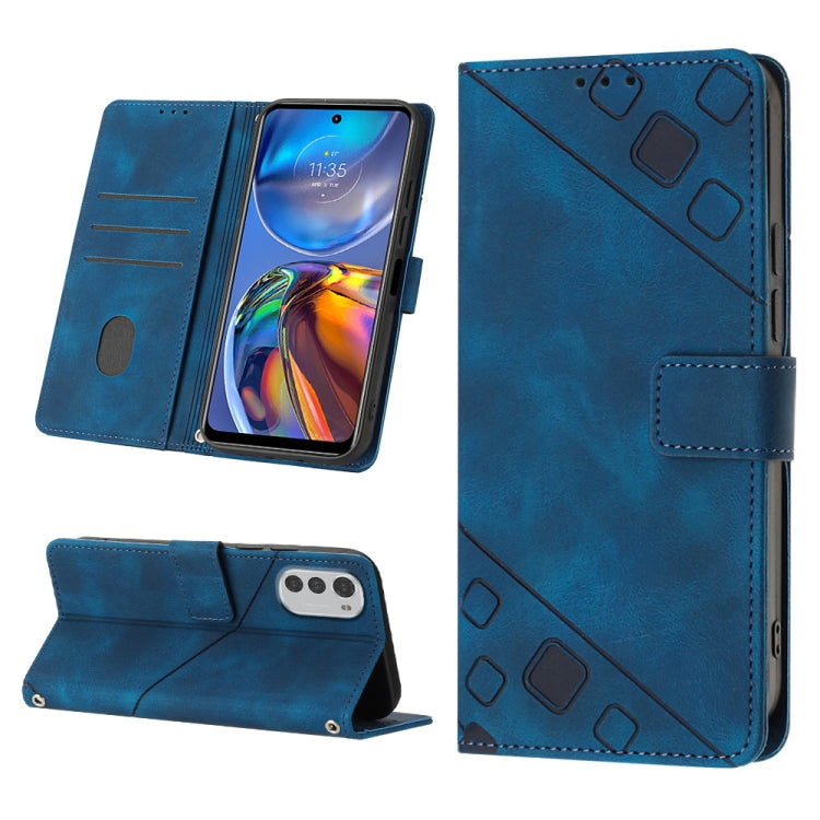 For Motorola Moto E32 4G / E32S Skin-feel Embossed Leather Phone Case