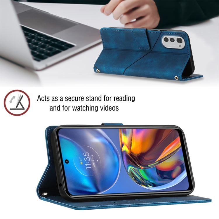 For Motorola Moto E32 4G / E32S Skin-feel Embossed Leather Phone Case