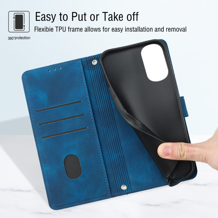 For Motorola Moto E32 4G / E32S Skin-feel Embossed Leather Phone Case