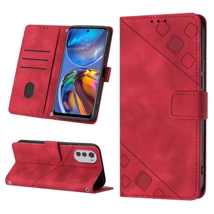 For Motorola Moto E32 4G / E32S Skin-feel Embossed Leather Phone Case